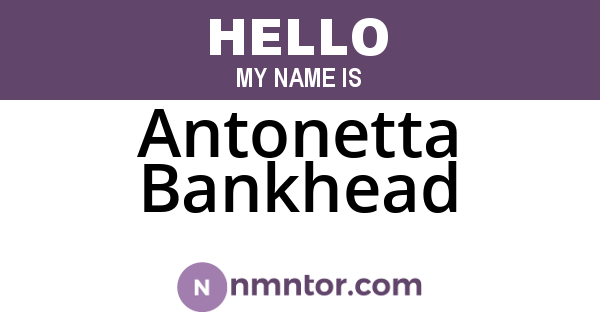 Antonetta Bankhead