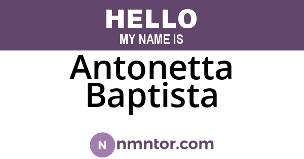 Antonetta Baptista