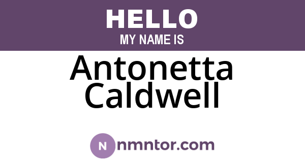 Antonetta Caldwell