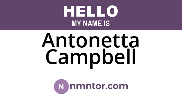 Antonetta Campbell