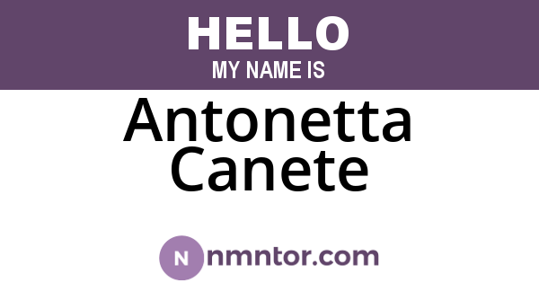 Antonetta Canete