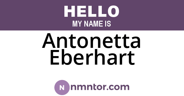 Antonetta Eberhart