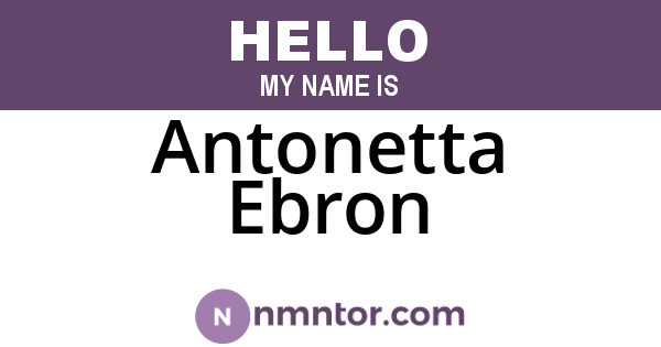 Antonetta Ebron