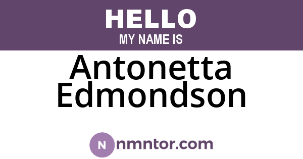 Antonetta Edmondson