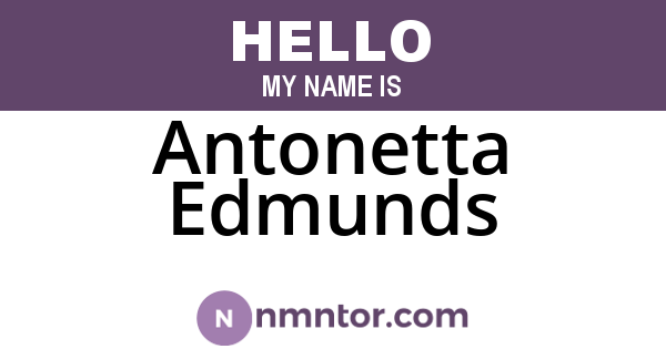 Antonetta Edmunds