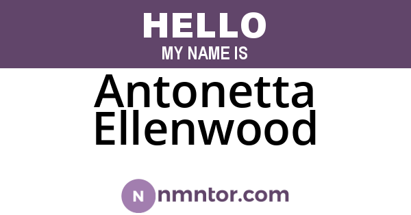 Antonetta Ellenwood