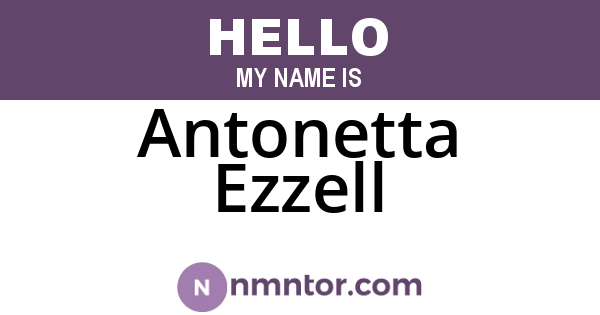 Antonetta Ezzell