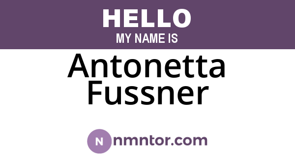 Antonetta Fussner
