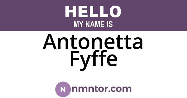 Antonetta Fyffe