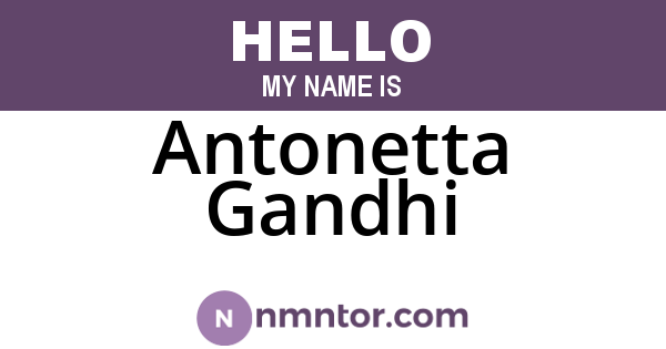 Antonetta Gandhi