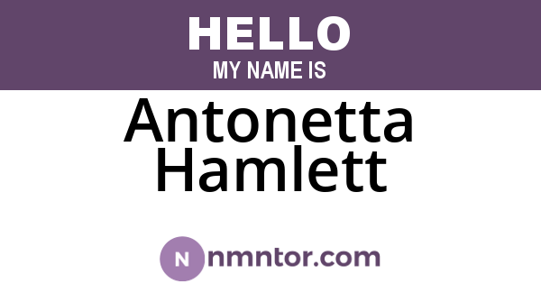 Antonetta Hamlett