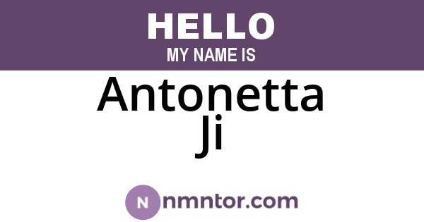 Antonetta Ji