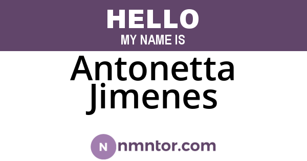 Antonetta Jimenes