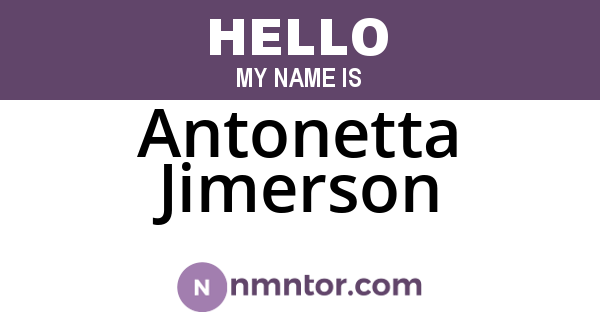 Antonetta Jimerson