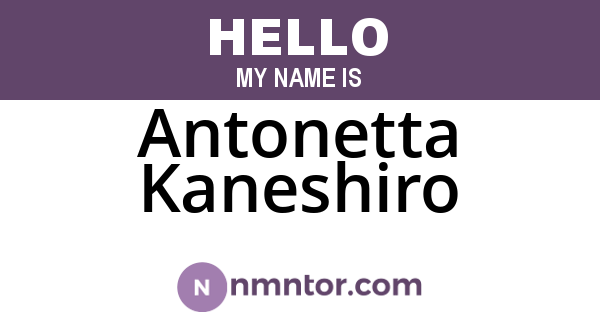 Antonetta Kaneshiro