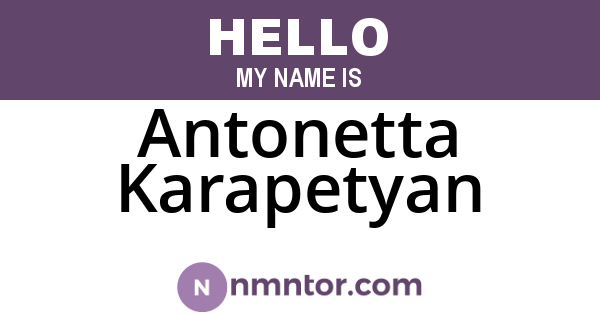 Antonetta Karapetyan