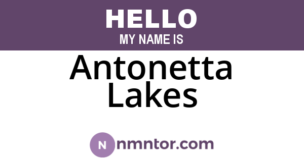 Antonetta Lakes