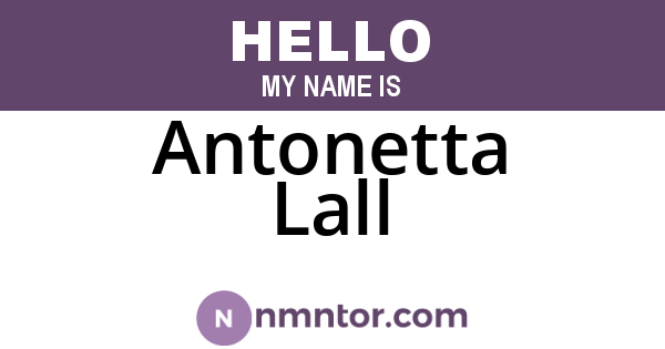 Antonetta Lall