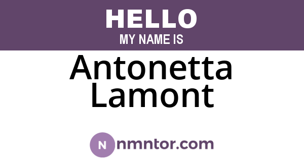 Antonetta Lamont