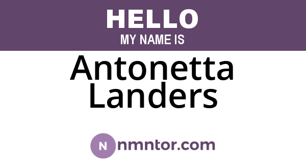 Antonetta Landers