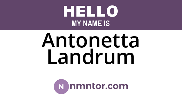 Antonetta Landrum