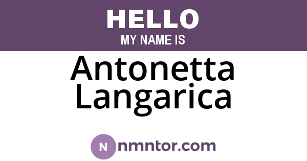 Antonetta Langarica