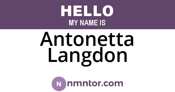 Antonetta Langdon