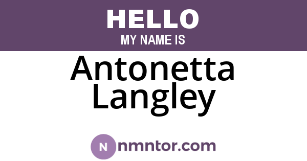 Antonetta Langley