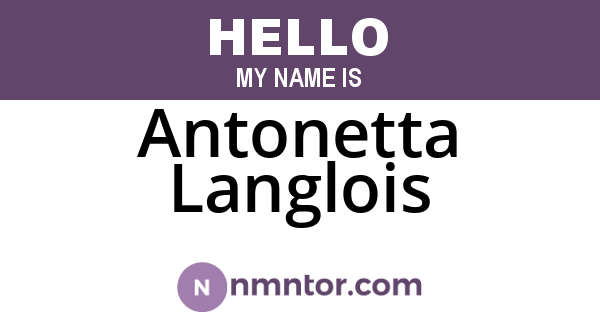 Antonetta Langlois