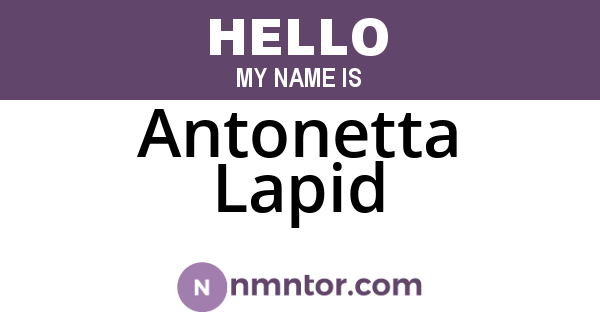 Antonetta Lapid