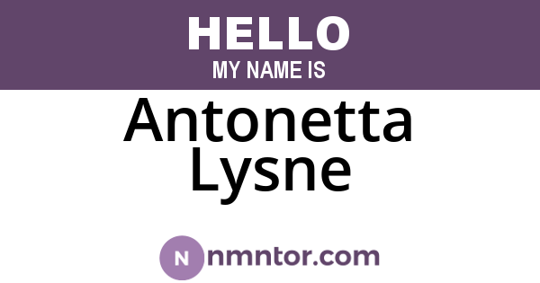 Antonetta Lysne