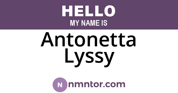 Antonetta Lyssy