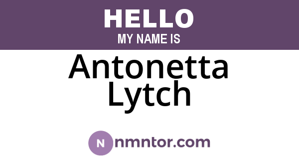 Antonetta Lytch