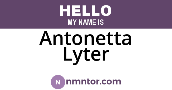 Antonetta Lyter