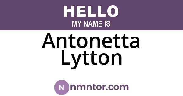 Antonetta Lytton