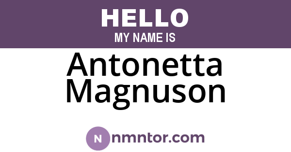 Antonetta Magnuson