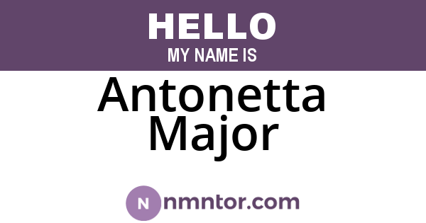 Antonetta Major