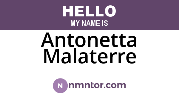 Antonetta Malaterre