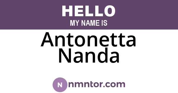 Antonetta Nanda