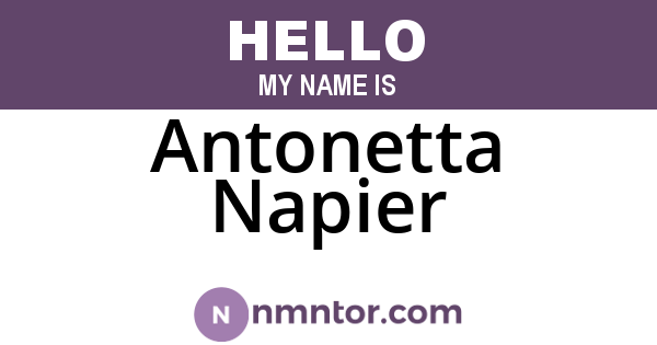 Antonetta Napier
