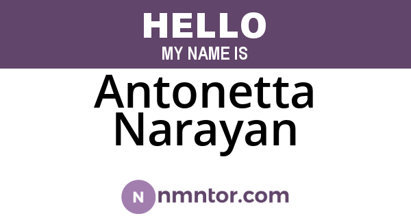 Antonetta Narayan