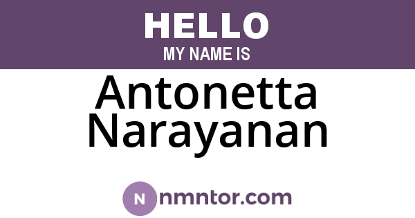 Antonetta Narayanan