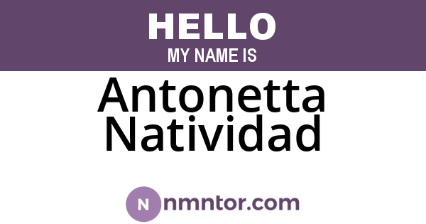 Antonetta Natividad