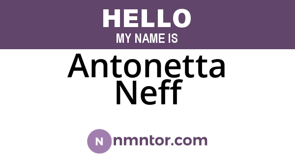 Antonetta Neff
