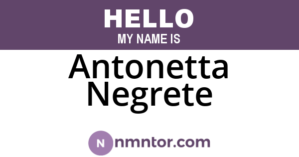 Antonetta Negrete