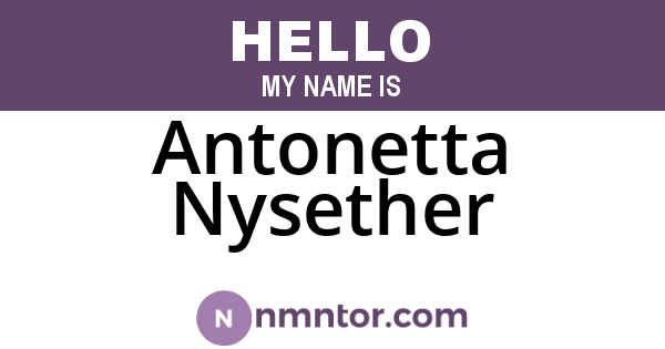 Antonetta Nysether