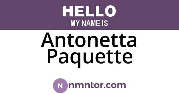 Antonetta Paquette