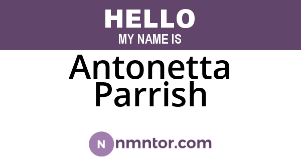 Antonetta Parrish