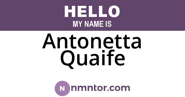 Antonetta Quaife