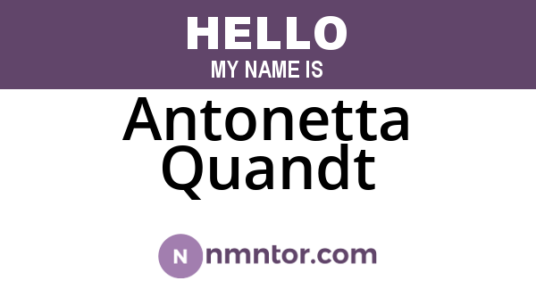 Antonetta Quandt